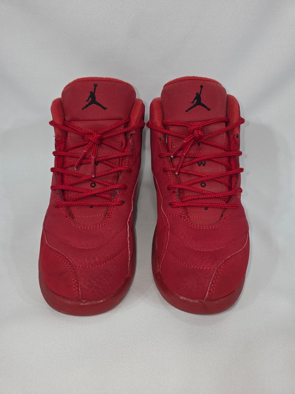 Nike Air Jordan 12 Retro Leather Gym Red Bulls Big Kids Youth Shoes Size 3Y